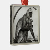 Braziliaanse aap metalen ornament (Rechts)