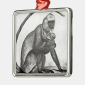 Braziliaanse aap metalen ornament (Links)