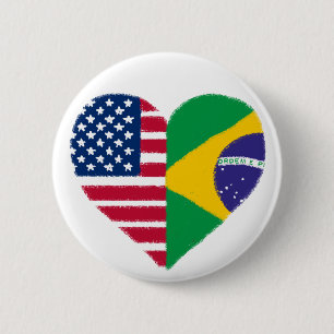 Braziliaanse Amerikaanse liefde Button