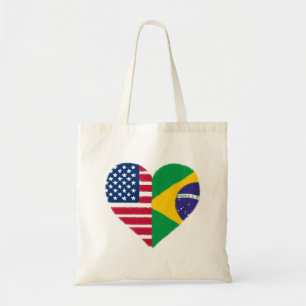 Braziliaanse Amerikaanse liefde Canvas tas