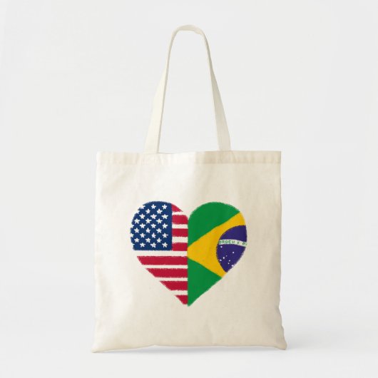 Braziliaanse Amerikaanse liefde Canvas tas (Voorkant)