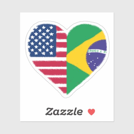 Braziliaanse Amerikaanse liefde Sticker (Vel)