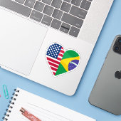 Braziliaanse Amerikaanse liefde Sticker (Laptop met iPhone)