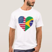 Braziliaanse Amerikaanse liefde T-shirt (Voorkant)
