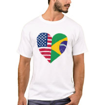 Braziliaanse Amerikaanse liefde T-shirt