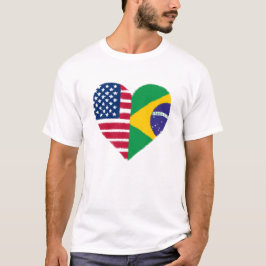 Braziliaanse Amerikaanse liefde T-shirt