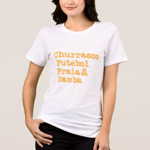 Braziliaanse BBQ Barbecue Brazilië Brasil Churrasc Tri-Blend Shirt
