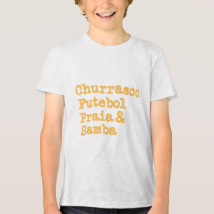 Braziliaanse BBQ Barbecue Brazilië Brasil Churrasc Tri-Blend Shirt