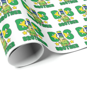 Braziliaanse Big Brother - Vogel met Brazilië Vlag Cadeaupapier