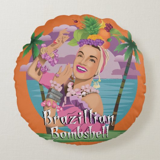 Braziliaanse bom rond kussen (Voorkant)
