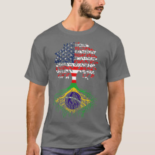 Braziliaanse boomvlag met ruitjes t-shirt