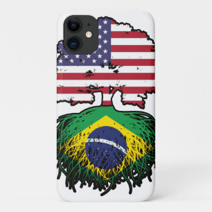 Braziliaanse Braziliaanse Amerikaanse vlag Case-Mate iPhone Case