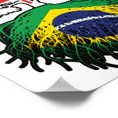 Braziliaanse Braziliaanse Canadese vlag voor booms Poster (Hoek)