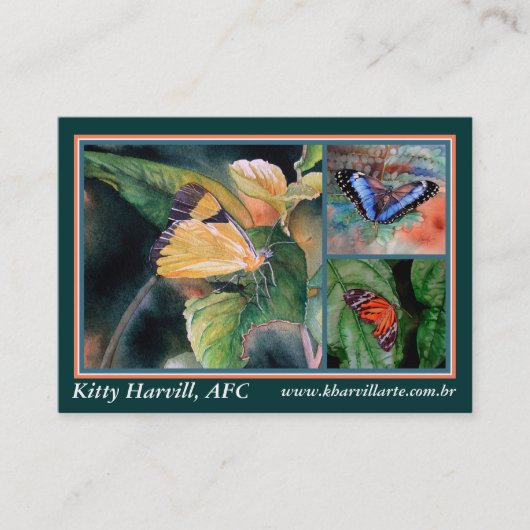Braziliaanse Butterflies - Visitekaartjes (Voorkant)
