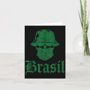Braziliaanse cadeauvlag Braziliaanse fan vintage s Kaart