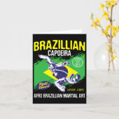 Braziliaanse Capoeira - Martial Arts Liefhebber Da Kaart (Gele Bloem)
