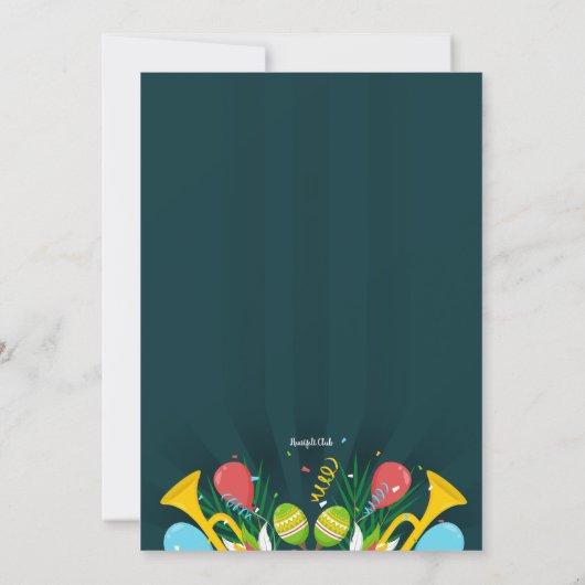 Braziliaanse carnaval kaart (Achterkant)