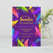 Braziliaanse carnaval uitnodigingen (Staand voorkant)