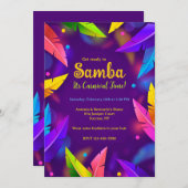Braziliaanse carnaval uitnodigingen (Voorkant / Achterkant)