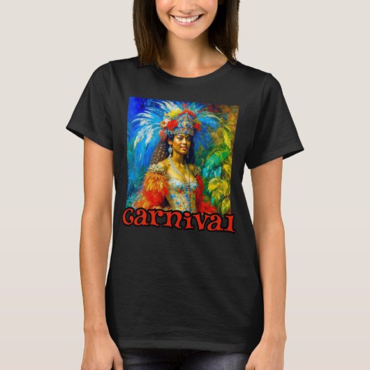 Braziliaanse carnavalsdanseres T-shirt (Voorkant)