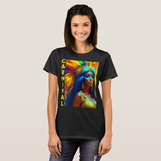 Braziliaanse carnavalsdanseres t-shirt (Voorkant volledig)