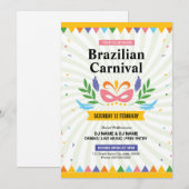 Braziliaanse Carnival Party Flyer Kaart (Voorkant / Achterkant)