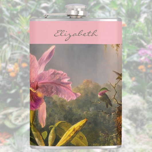 Braziliaanse Cattelya-Orchidee Kolibrie Monogram Heupfles