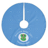 Braziliaanse Chanoeka engel vlag gepersonaliseerd Kerstboom Rok (Voorkant)