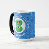 Braziliaanse Chanoeka engel vlag gepersonaliseerd Magische Mok (Voorkant links)