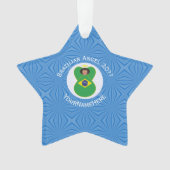 Braziliaanse Chanoeka engel vlag gepersonaliseerd Ornament (voorkant)