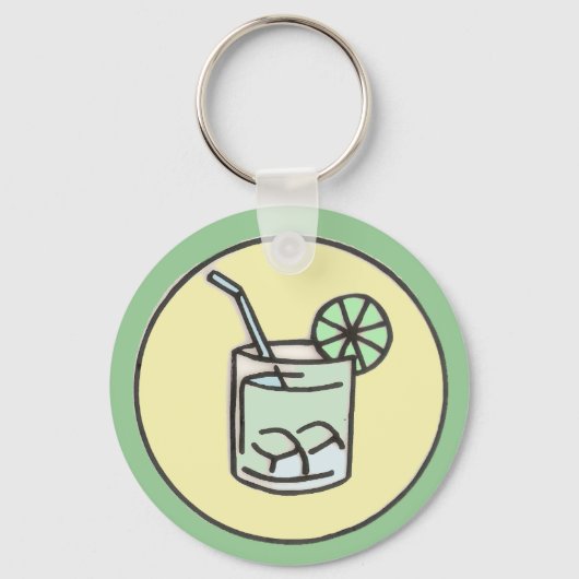 braziliaanse cipirinha cocktail sleutelhanger (Voorkant)