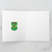 Braziliaanse engel Chanoeka vlag gepersonaliseerd Kaart (Binnen)