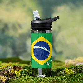 Braziliaanse fles, patriottische Braziliaanse vlag Waterfles