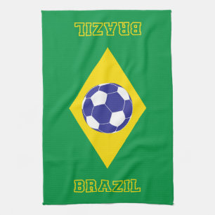 Braziliaanse Football vlag Theedoek