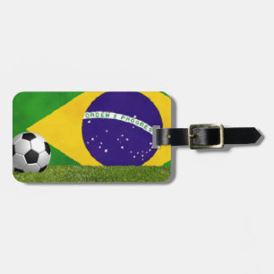 Braziliaanse Futbol - Voetbal Bagagelabel