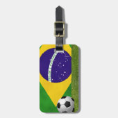 Braziliaanse Futbol - Voetbal Bagagelabel (Voorkant verticaal)