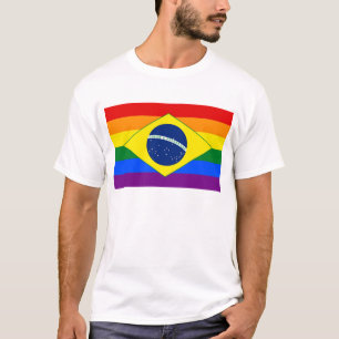 Braziliaanse Gay Pride Rainbow Flag T-Shirt