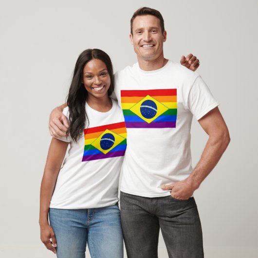 Braziliaanse Gay Pride Rainbow Flag T-Shirt (Unisex)