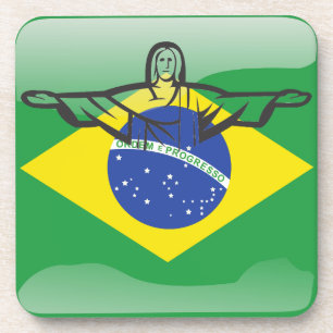 Braziliaanse glanzende vlag onderzetter
