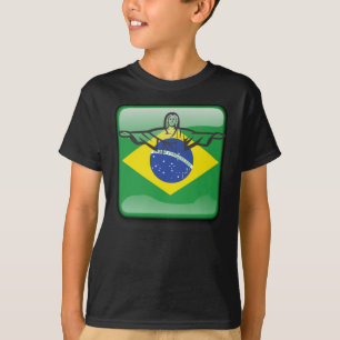 Braziliaanse glanzende vlag t-shirt