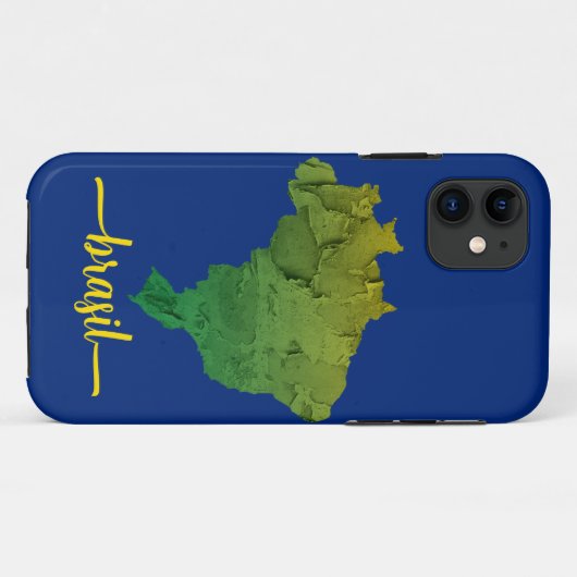 Braziliaanse grunge | Kaart van Brazilië Case-Mate iPhone Case (Achterkant (horizontaal))