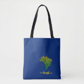 Braziliaanse grunge | Kaart van Brazilië Tote Bag (Voorkant)
