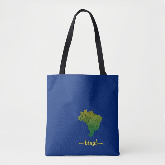 Braziliaanse grunge | Kaart van Brazilië Tote Bag (Voorkant)