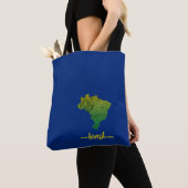 Braziliaanse grunge | Kaart van Brazilië Tote Bag (Dichtbij)