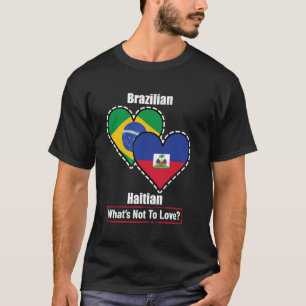 Braziliaanse Haïtiaanse Hart Vlaggen Wat Is Er Nie T-shirt