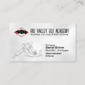 Braziliaanse Jiu-Jitsu Academie en instructeur Visitekaartje (Voorkant)