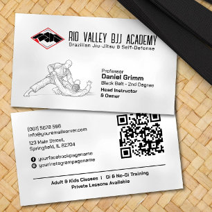 Braziliaanse Jiu-Jitsu Academie en instructeur Visitekaartje
