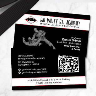 Braziliaanse Jiu-Jitsu Academie en instructeur Visitekaartje