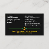 Braziliaanse Jiu-Jitsu Academy Instructeur Visitekaartje (Achterkant)
