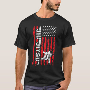 Braziliaanse Jiu Jitsu American Flag US Sports Jiu T-shirt